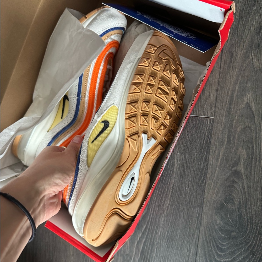 Nike Air Max 97 - Orange, Blue, and White- Men or Women - Picture 2 of 4